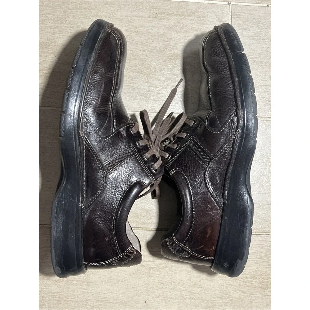 Clarks Mens‎ Brown Leather Lace Up Oxford Shoes Comfort Casual Dress Shoes